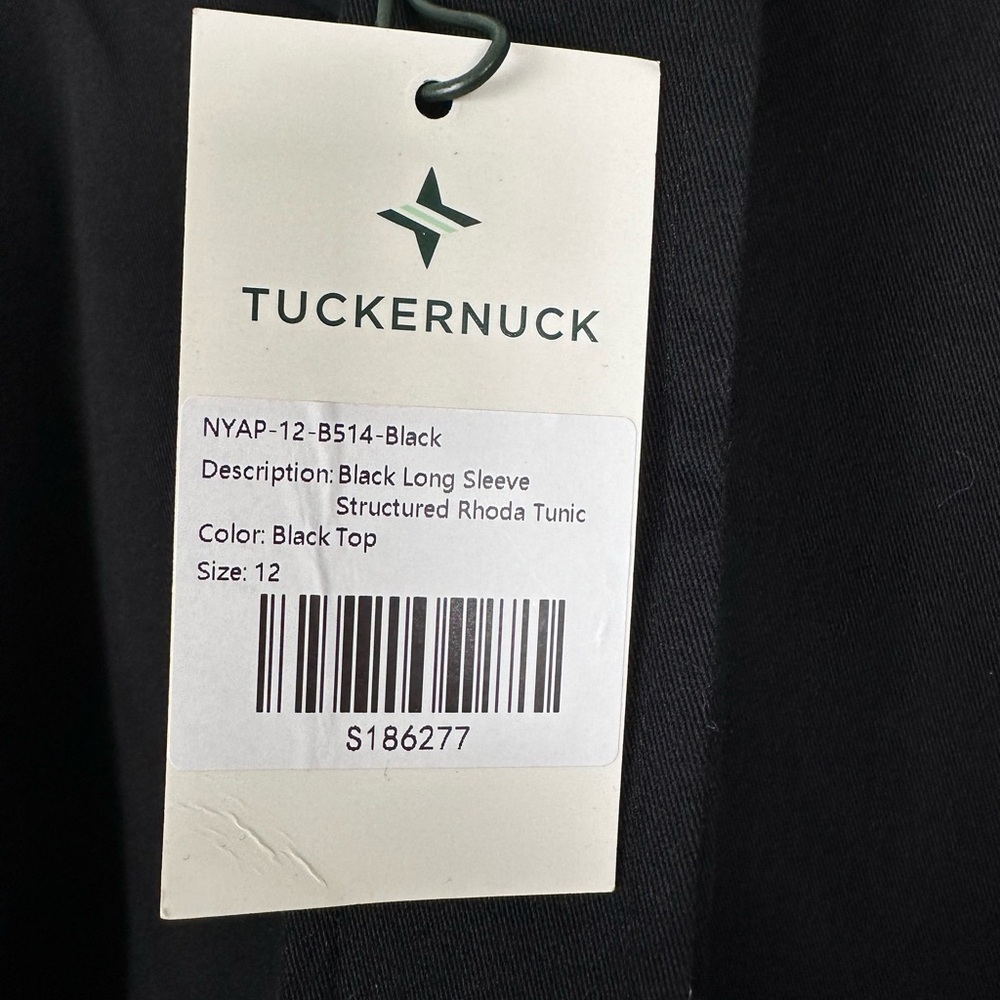 TUCKERNUCK Black Long Sleeve Structured Rhoda Tunic Top NEW - Picture 8 of 12